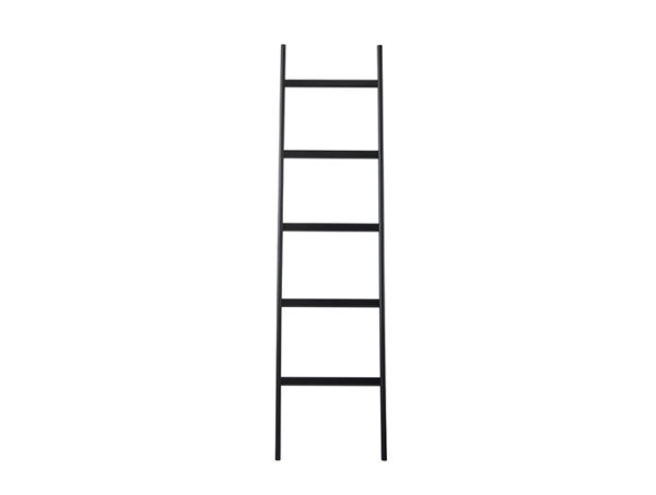 Držiak na uteráky čierny drevený stojan rebrík na opretie MINK