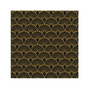 Dlažba čierno-zlatá satinovaná 29,75x29,75cm ART-DECO Black Manh