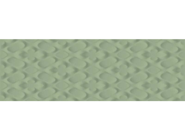Obklad zelený matný s 3D vzorom 25x75cm SPRINGPAPER 3D-01 GREEN