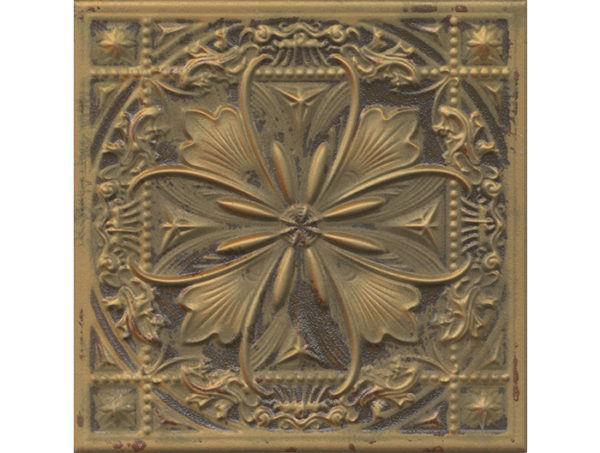 Obklad vzorovaný medený 20x20cm GATSBY COPPER TIN