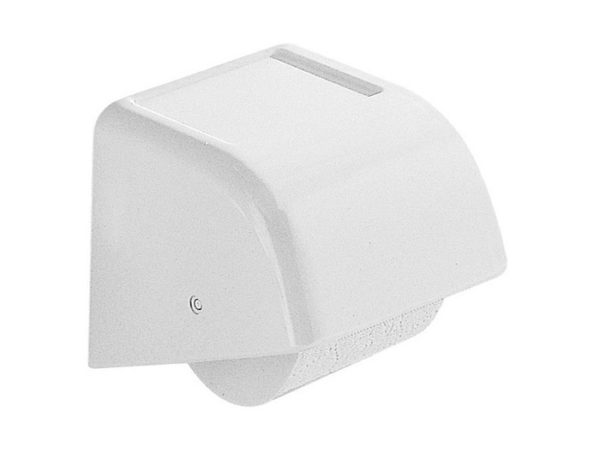 Držiak na toaletný papier biely s krytom závesný DARIOS