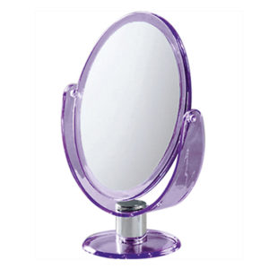 Kozmetické zrkadlo fialové zväčšovacie