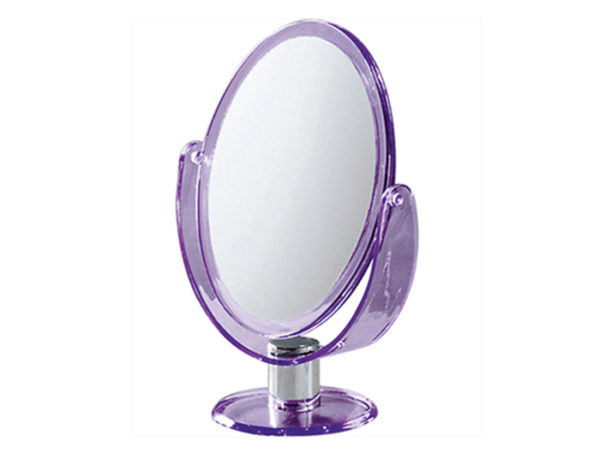 Kozmetické zrkadlo fialové zväčšovacie