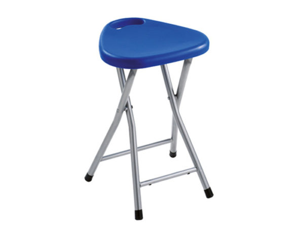 Stolička modrá do kúpelne termoplastová kovová