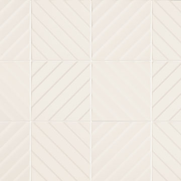 Obklad biely matný s 3d efektom 20x20cm 4D Diagonal White