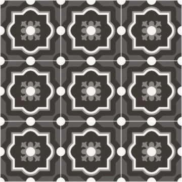 Dlažba vzhľad patchwork 20x20cm PATCHWORK B&W 04