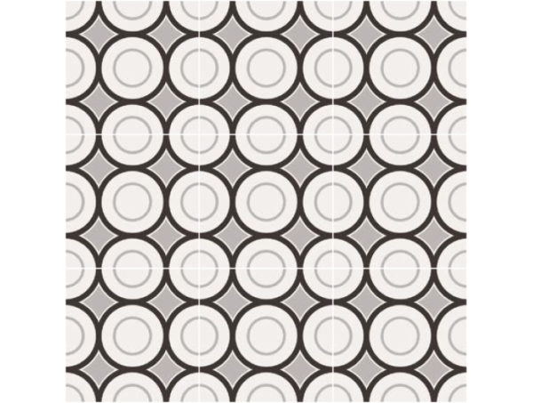 Dlažba vzhľad patchwork 20x20cm PATCHWORK B&W 05