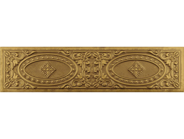 Obklad zlatý matný s dekorom 7,4x29,75cm UPTOWN GOLD TOKI