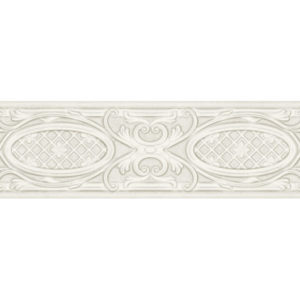 Obklad biely matný s dekorom 7,4x29,75cm UPTOWN WHITE TOKI