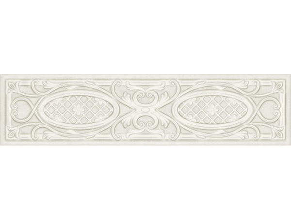 Obklad biely matný s dekorom 7,4x29,75cm UPTOWN WHITE TOKI