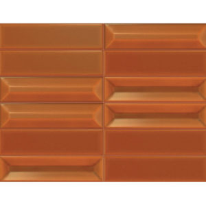 Obklad tmavý oranžový lesklý 30x40cm 3D vzhľad FLAUTI