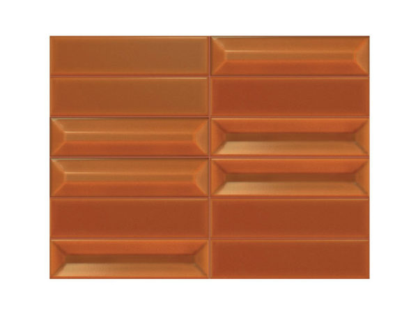 Obklad tmavý oranžový lesklý 30x40cm 3D vzhľad FLAUTI