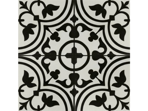 Dlažba čierno-biela vzhľad patchwork 30x30cm HYDRAULIC BLACK